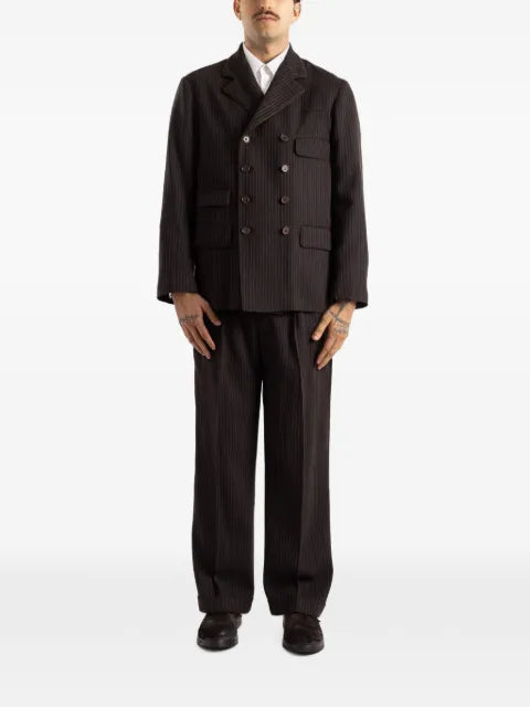 TAIGA TAKAHASHI double-breasted pinstriped jacket