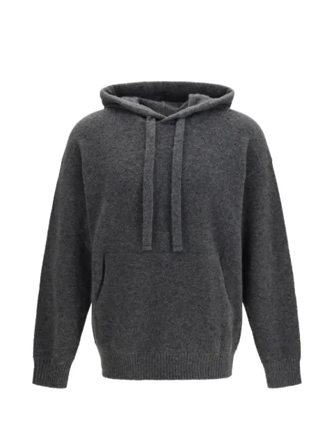 Laneus knitted drawstring hoodie