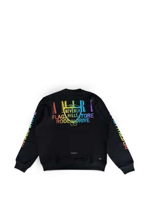 AMIRI Rainbow Beverly Hills logo-print sweater