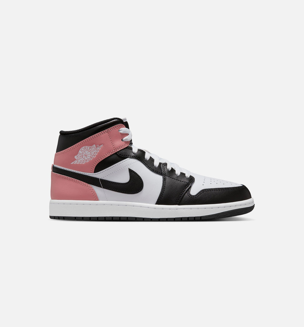 Air Jordan 1 Mid – Men's Lifestyle Shoe | White/Rust Pink/Black