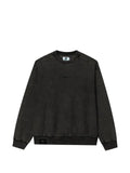 izzue logo-embroidered acid-wash sweater
