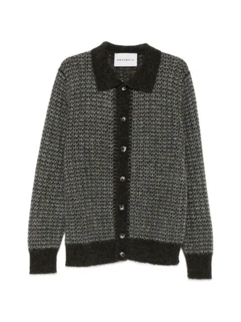 AMARANTO  patterned-knit cardigan