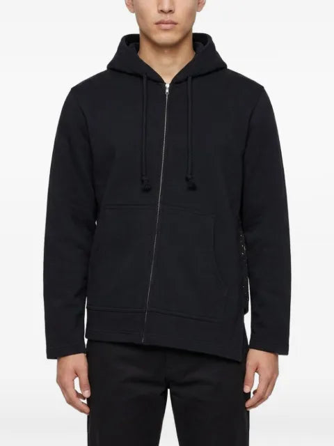 Comme Des Garçons Shirt asymmetric paint-splatter hoodie