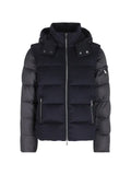Moorer quilted-panel hooded jacket
