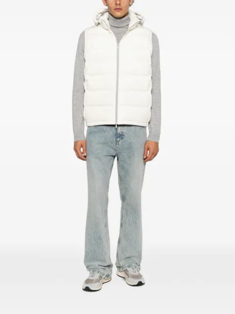 Brunello Cucinelli quilted hooded gilet