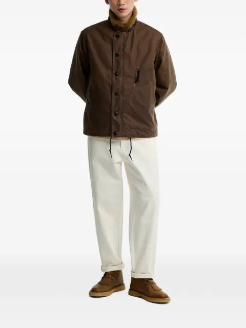Barbour fleece-collar jacket