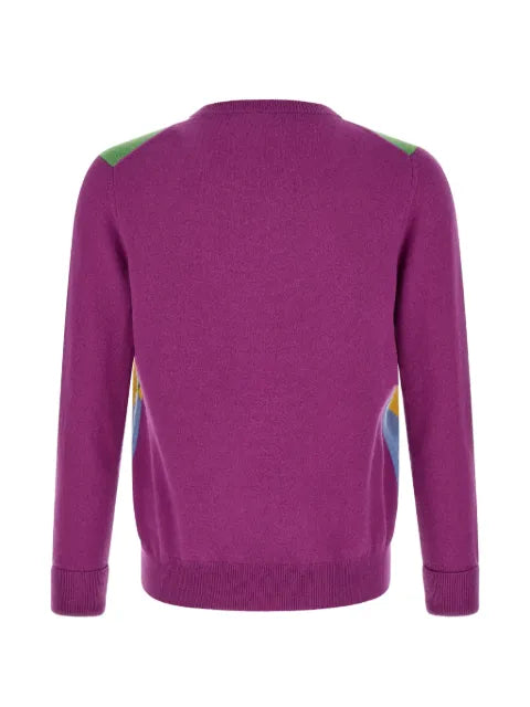 Ballantyne diamond intarsia V-neck sweater