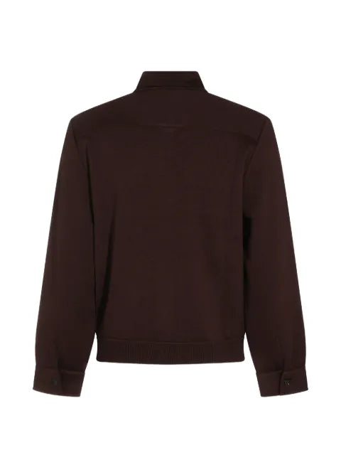 Lardini spread-collar button-up shirt jacket