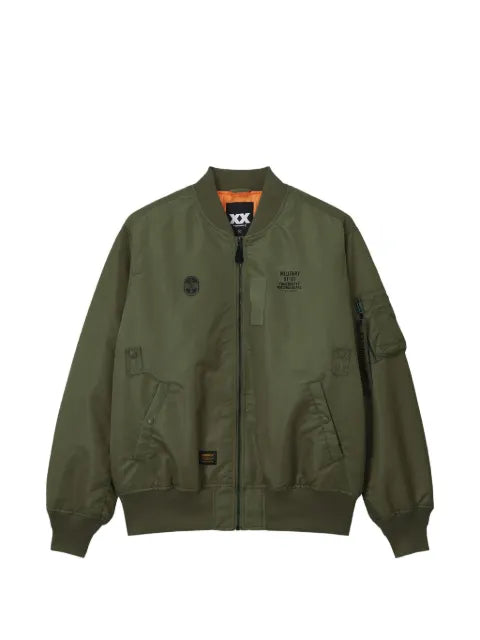 FINGERCROXX logo-print bomber jacket