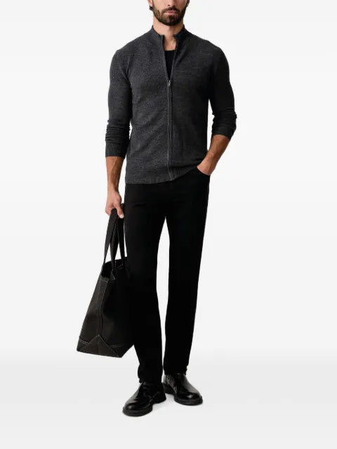 Trussardi zip-up ribbed-trim cardigan