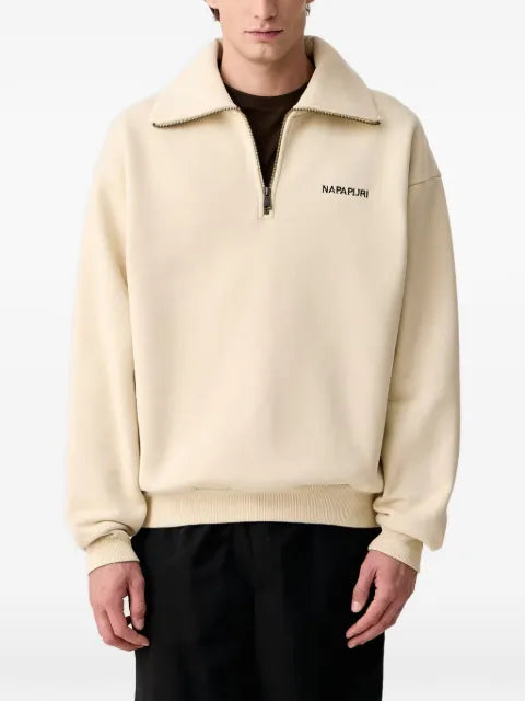 Napapijri Tenri graphic-print quarter-zip sweater
