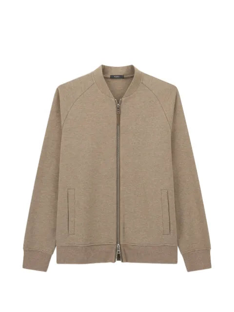 Boggi Milano full-zip sweatshirt in scuba cotton blend mélange