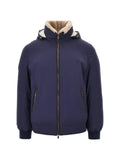 Brunello Cucinelli shearling-collar detachable-hood padded jacket