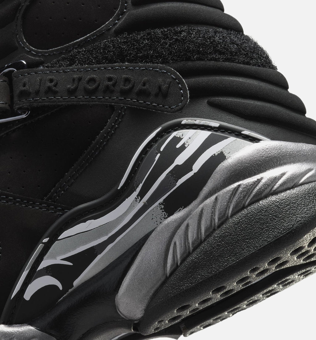 Air Jordan 8 Retro Chrome Black and Light Graphite Grade School – Black/White/Light Graphite