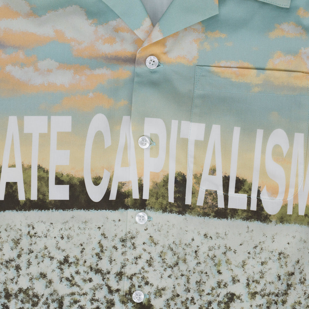 Multicolor Late Capitalism Button-Up T-Shirt