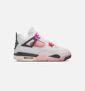 Air Jordan 4 Retro Comic Big Kids' Lifestyle Shoes - Off White/Fire Pink/Anthracite