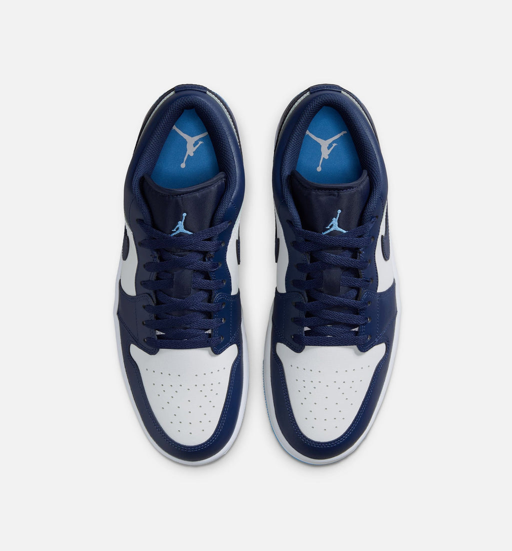 Air Jordan 1 Low Men's Lifestyle Shoes - Midnight Navy/University Blue/White