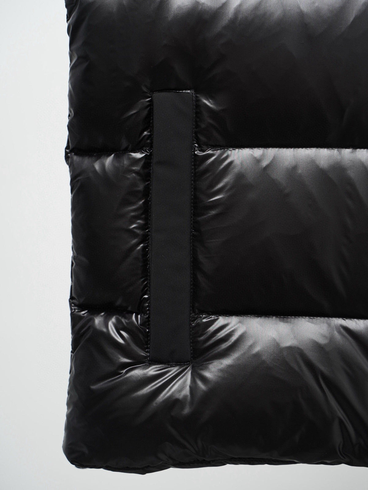 Moose Knuckles Puffer Vest in Black with Mixed-Finish Panels