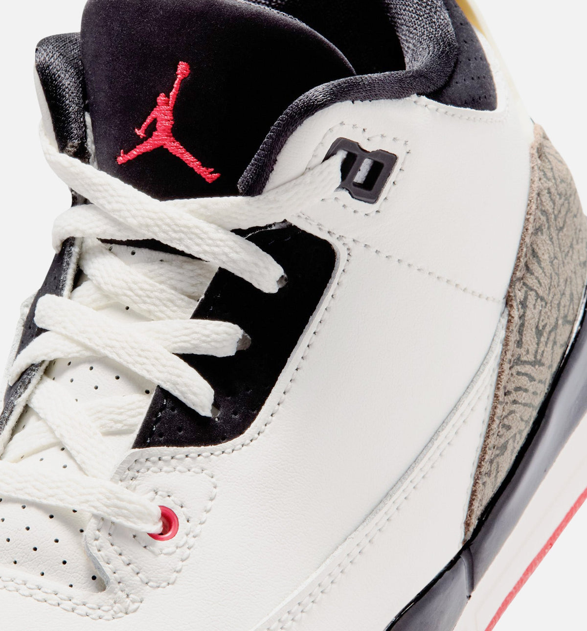 Air Jordan 3 Retro Sail & University Red Preschool Lifestyle Shoes - Sail/Black/University Red/Pale Ivory
