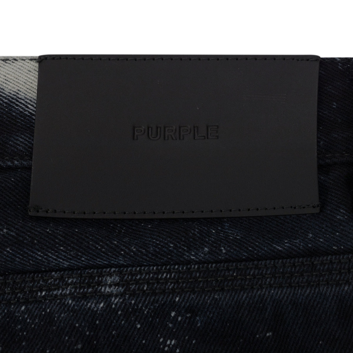 Black Marble Coated Baggy Fit Jeans