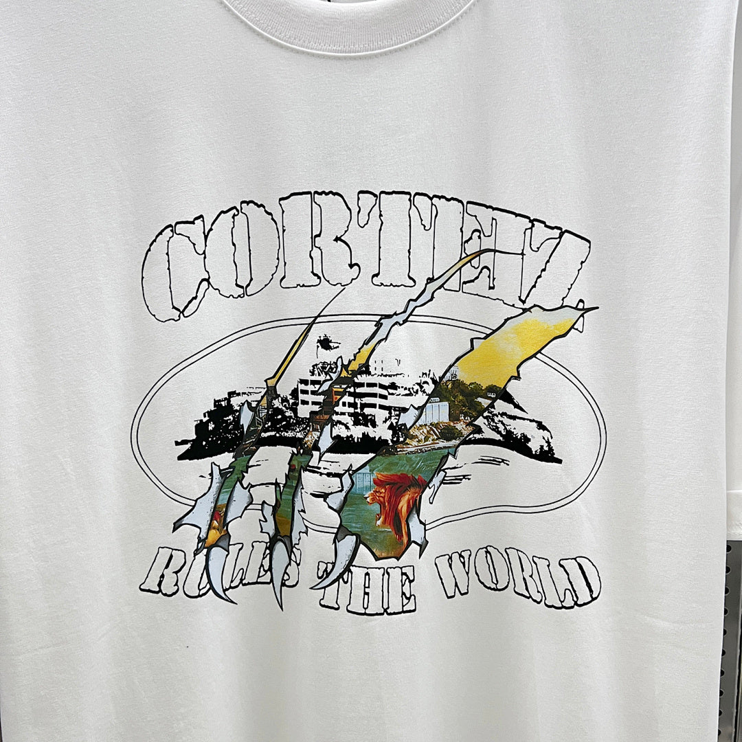 Corteiz Rules The World Graphic Oversized Tee – White