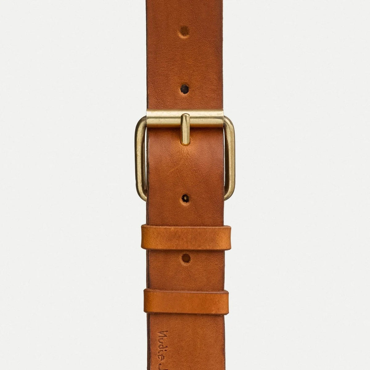 Nudie Jeans Pedersson Leather Belt: Toffee Brown