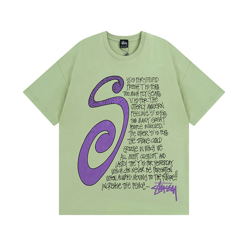Stussy T Shirts Casual Loose Couple T Shirts