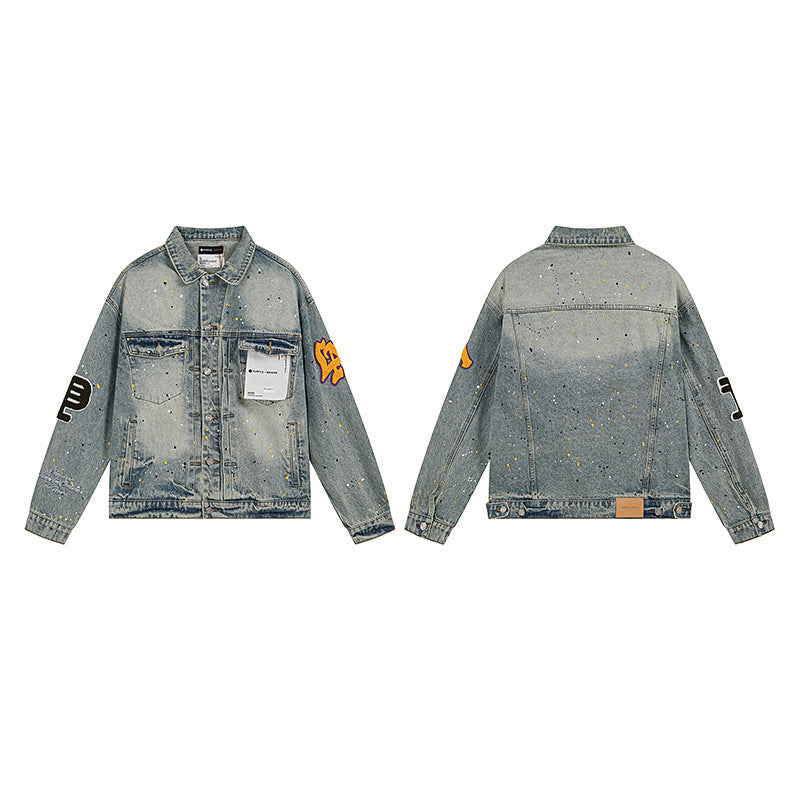 Purple Brand Loose Fit Distressed Denim Jacket Unisex