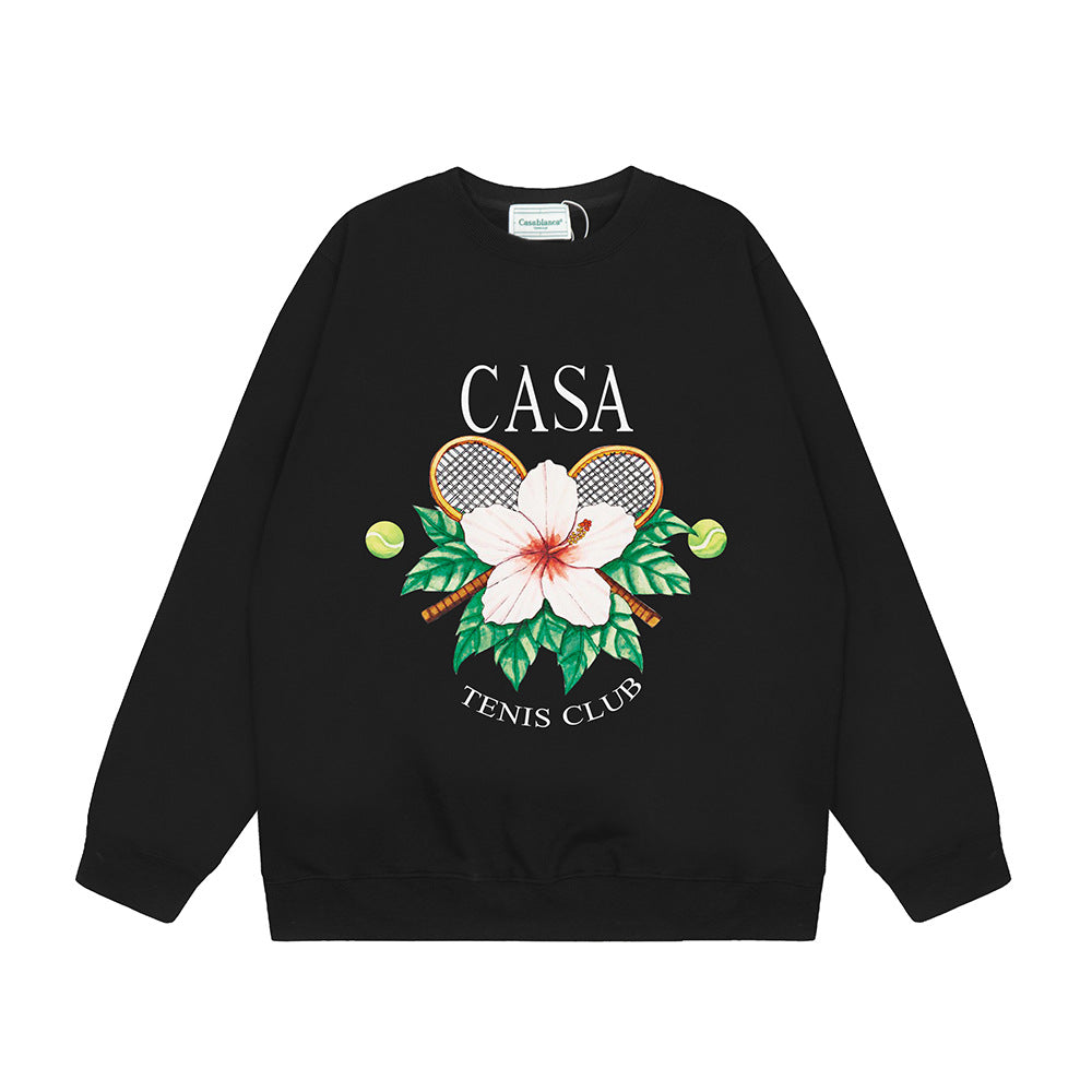 Casablanca Graphic Print Crew Neck French Terry Sweatshirt Unisex
