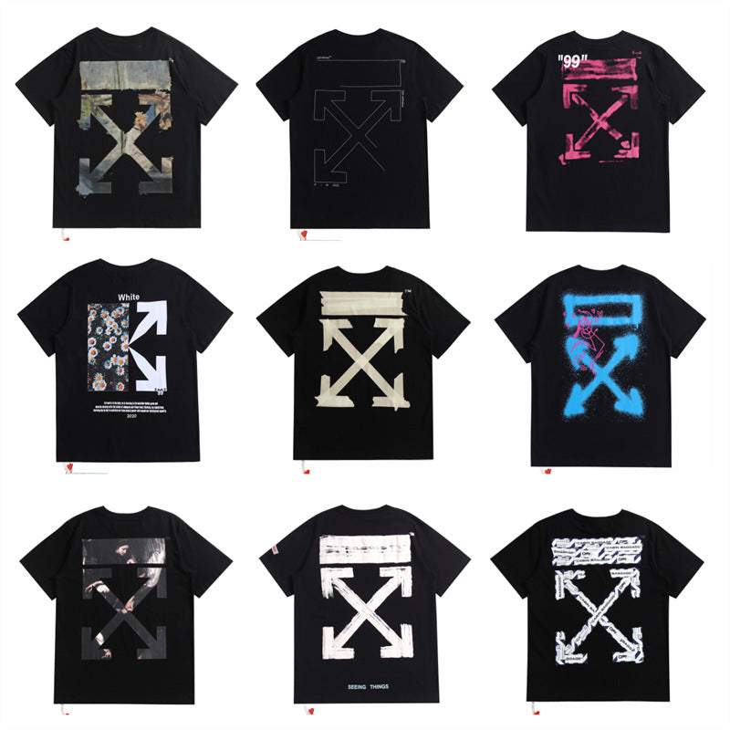 Off-White Arrow Graphic Print Short Sleeve Tee Streetwear Unisex