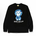 Bape Baby Milo Camo Ape Head Graphic Oversized Long Sleeve Tee Street