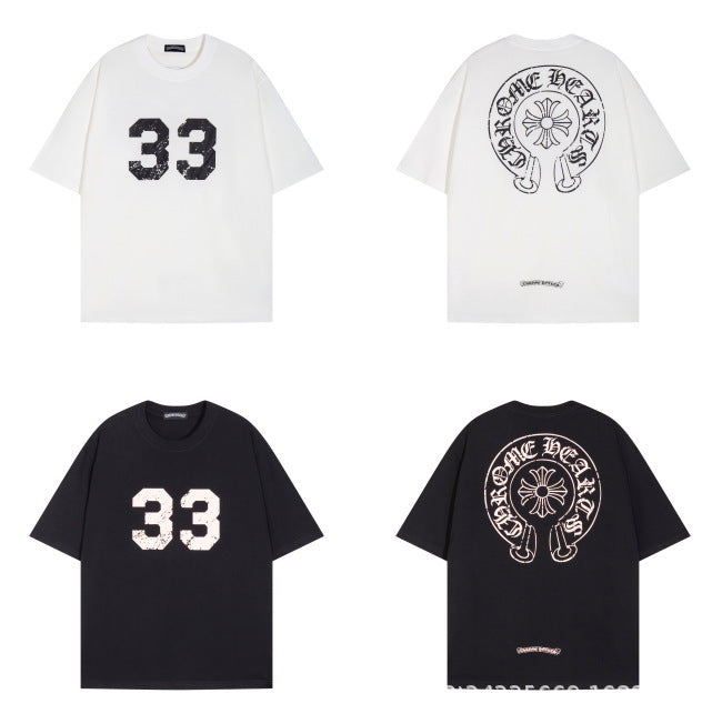 Chrome Hearts Multi‑Cross Graphic Oversized Tee Streetwear Unisex