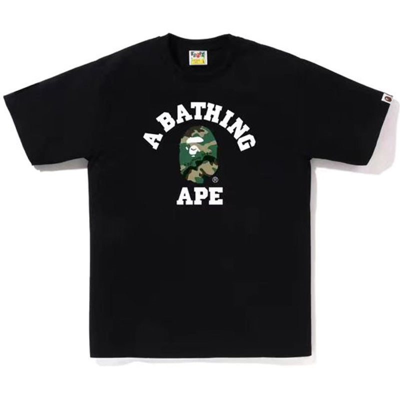 BAPE Woodland Camo College Men's T-Shirt - White