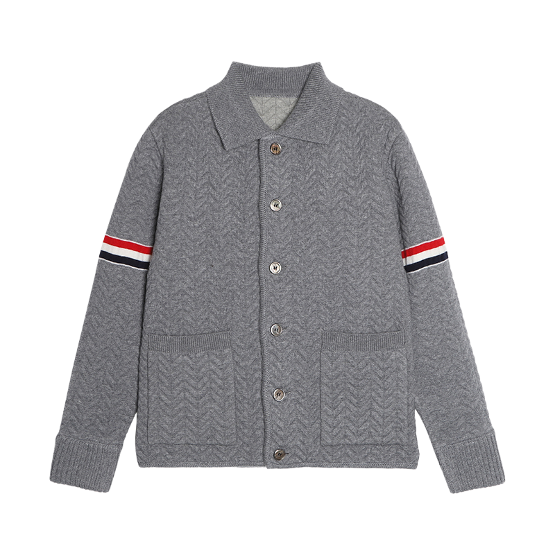 Unisex Herringbone Cardigan Jacket | Thom Browne