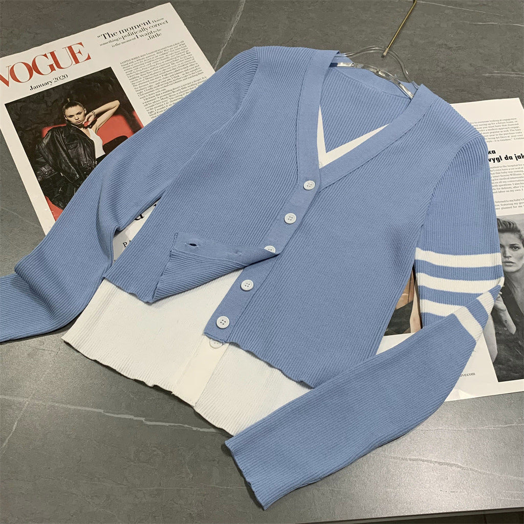 Thom Browne Sexy Faux Two-Piece Knitted Cardigan