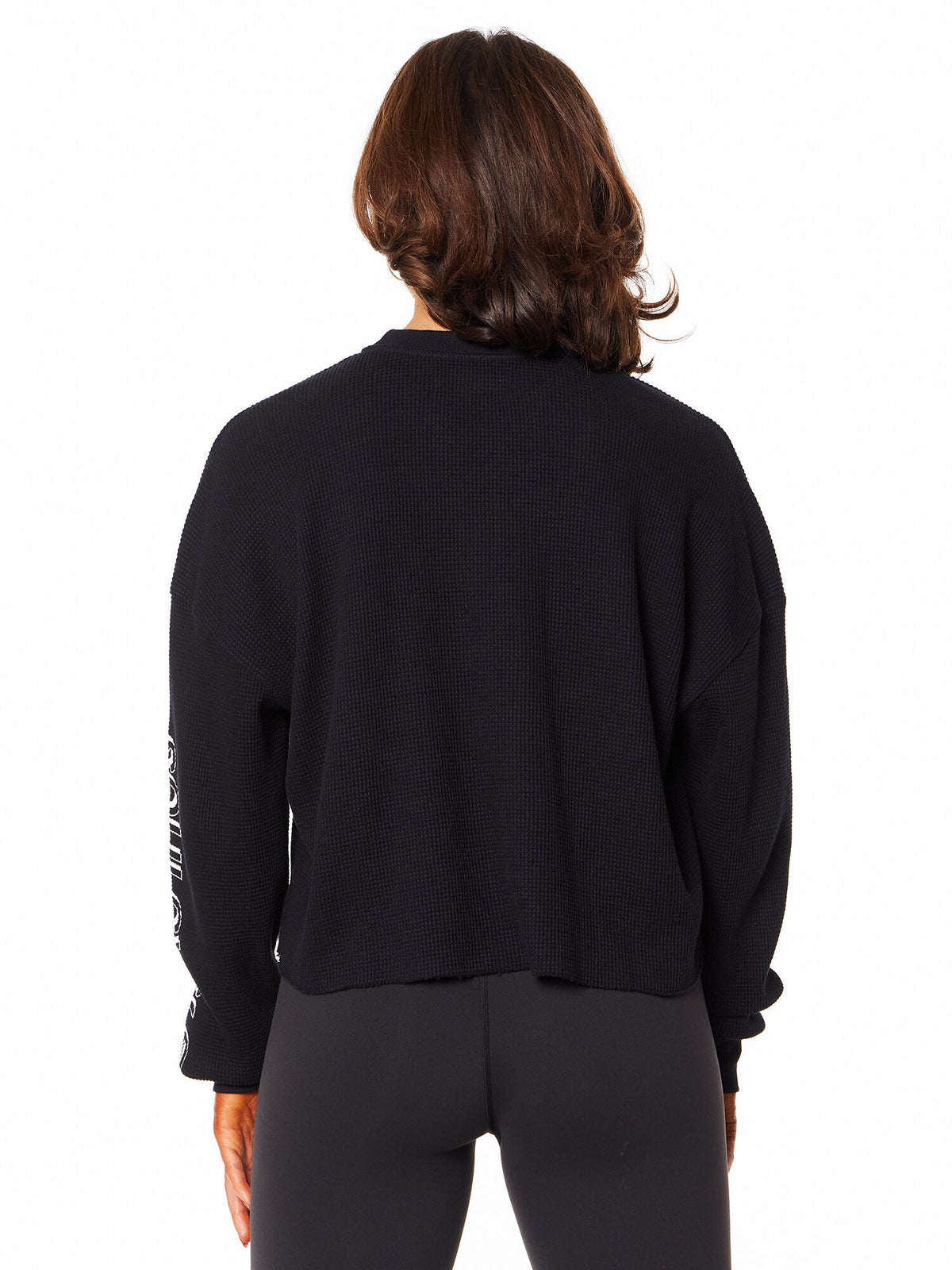 BLACK WAFFLE LONG SLEEVE