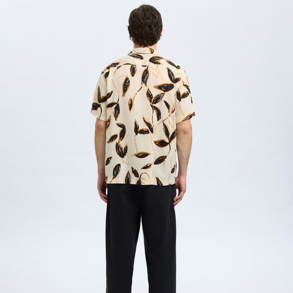 Selected Regnoa Mix Shirt Ss Resort: Egret Floral Aop