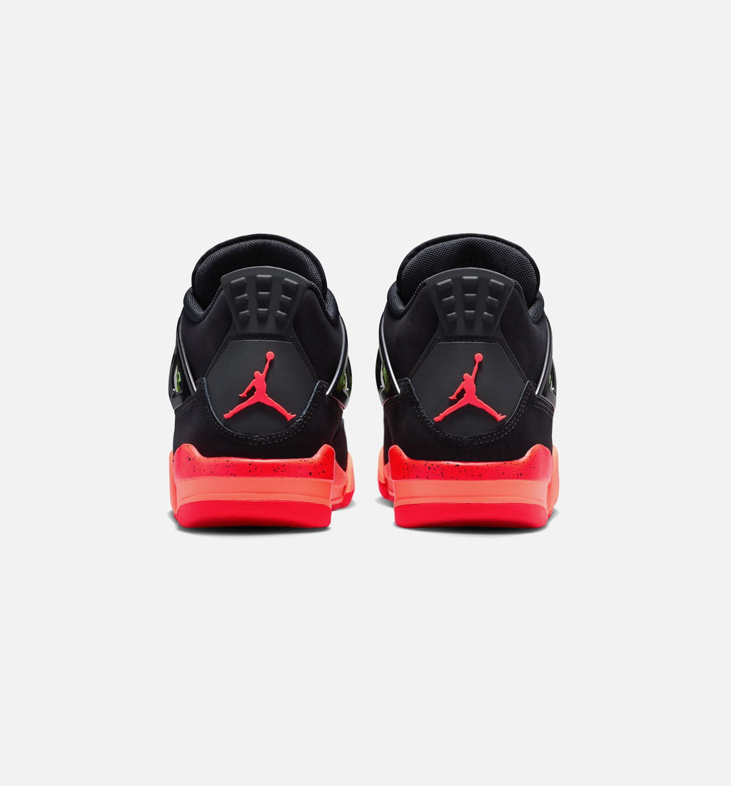 Air Jordan 4 Retro Black Infrared 23 Big Kids' Lifestyle Shoes - Black/Infrared 23/Bright Mango