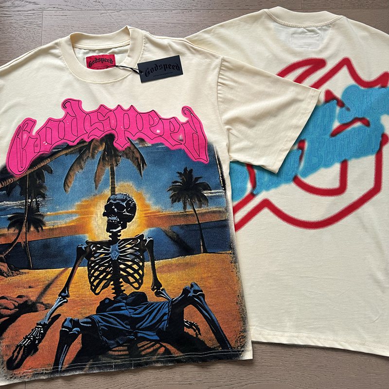 Godspeed Skeleton Beach Graphic Short-Sleeve T-Shirt
