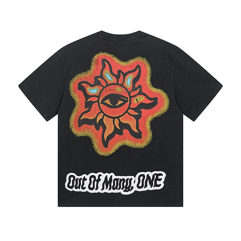 Godspeed Shark Skeleton & Eye-Sun Graphic T-Shirt