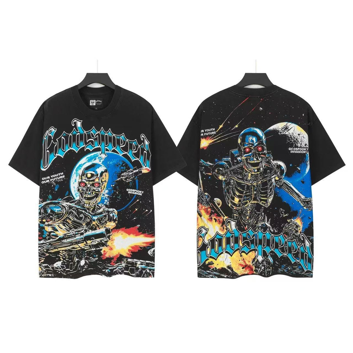 Godspeed Cyber Skeleton Graphic T-Shirt