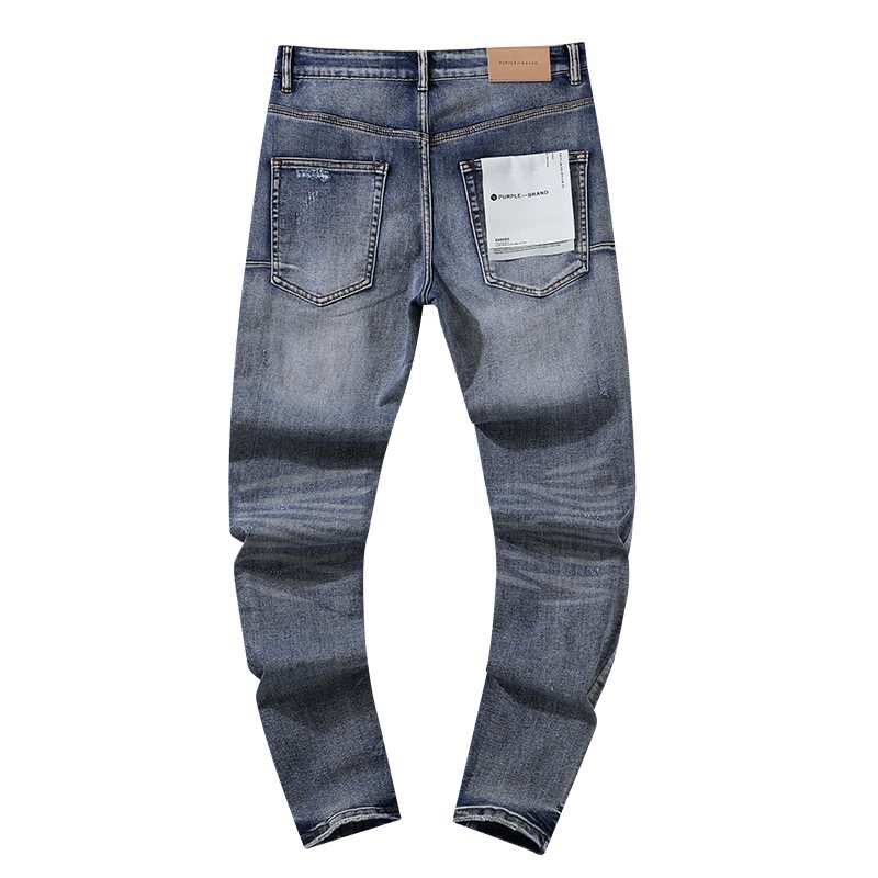 Purple Brand Patch Repair Washed Jeans - Blue