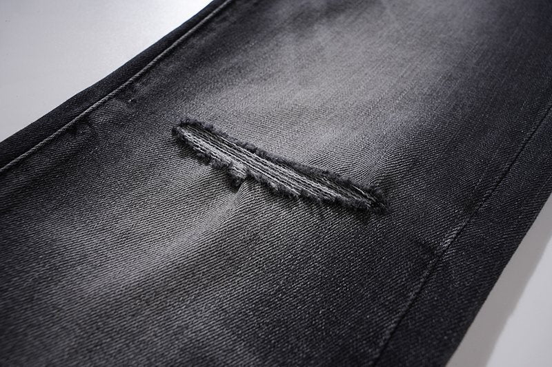 Purple Brand Washed Black Distressed Jeans