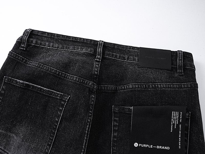 Purple Brand Black Washed Flare Jeans
