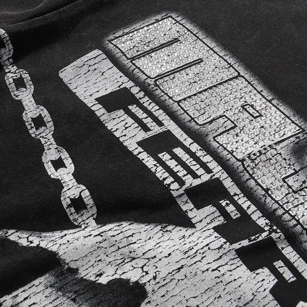MAJESTIK Death Chain Skull Graphic T-Shirt