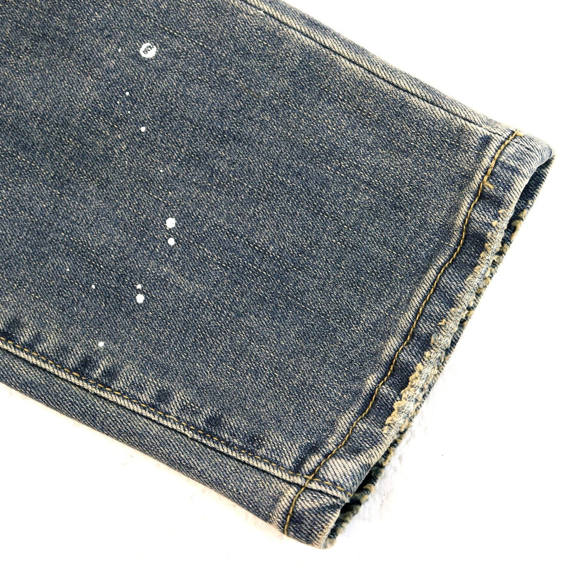 Purple Brand P001 Washed Blue Distressed Patch Jeans