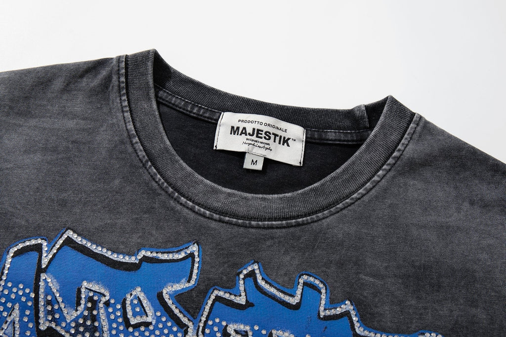 MAJESTIK Washed Black Tour Graphic T-Shirt