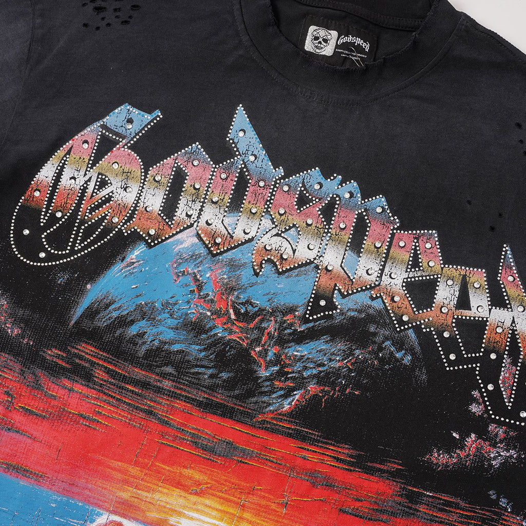 Godspeed Sunset Couple Distressed Graphic T-Shirt