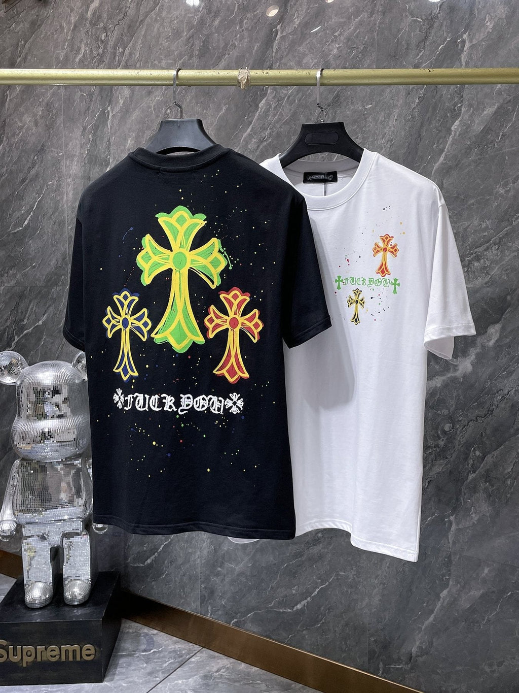 Chrome Hearts Cross Graffiti Graphic T-Shirt