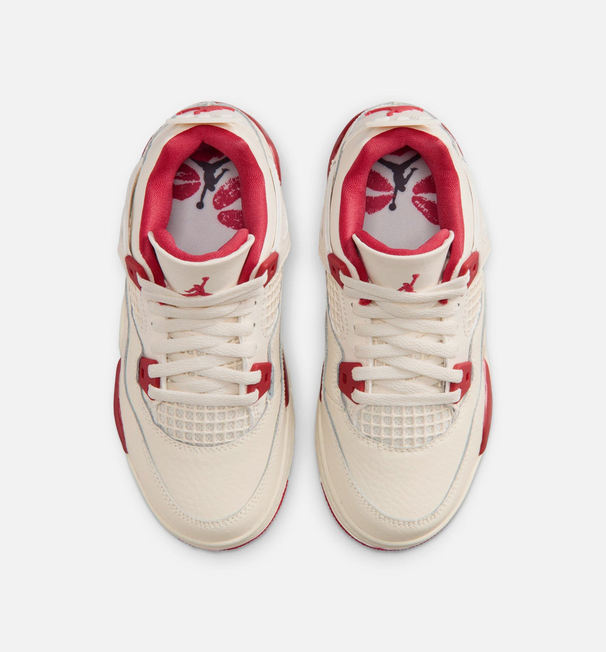 Air Jordan 4 Retro "Valentine's Day" Little Kids' Shoe – Pale Ivory/Sierra Red/Tough Red